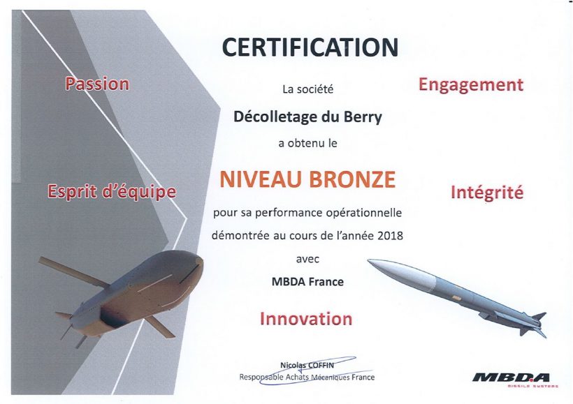 Certificat mdba 2018